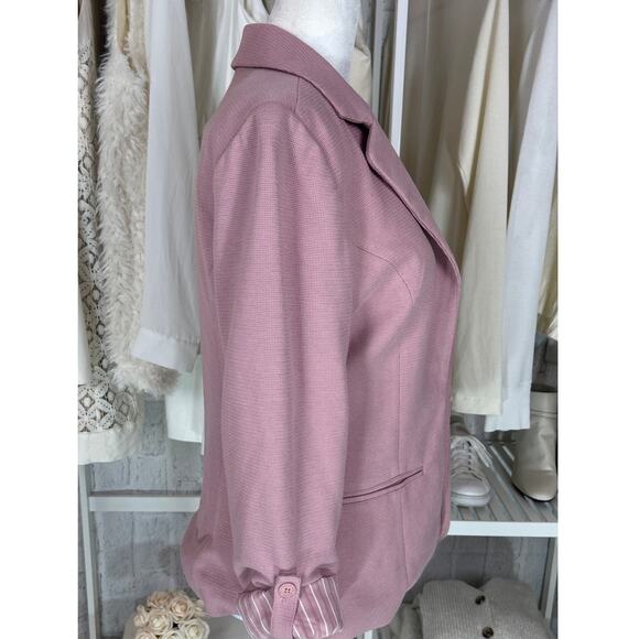 41 Hawthorn Women's Sz S Mauve Pink Open Front Lined Cuffed Blazer Jacket #0560 - Picture 4 of 14